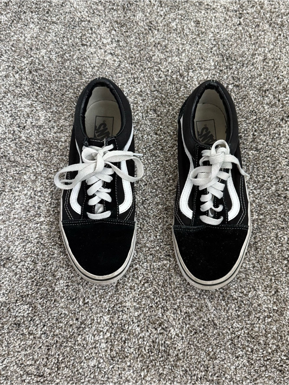 Vans Black and White Old Skool Skate Sneakers